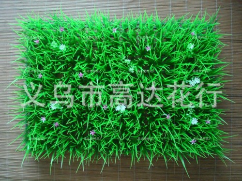 yiwu factory direct sales simulation high rice seedling lawn wholesale fake grass leather plastic 60 * 40cm encryption thickening