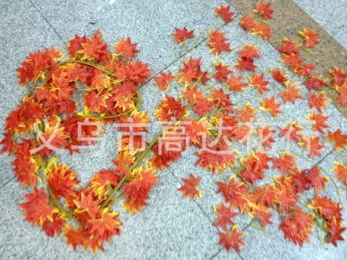 Yellow Pole Red Maple Leaf/Simulated Rattan/Flower Vine/Leaf Vine/Wicker/Vine/Fake Leaf