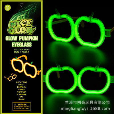 The Factory wholesale fluorescent rod glowing apple glasses Halloween party festival lighting props lighting night sticks