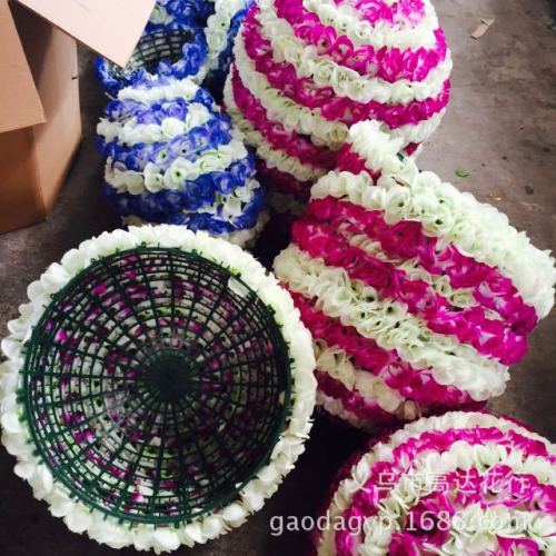 Supply Simulated Flowers Fake Rose Ball Wedding Props Wholesale Flower Ball Hanging Decoration Starry Flower Ball