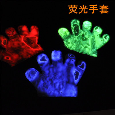The Glow stick manufacturers direct light gloves Halloween costume party to promote light props fluorescent gloves