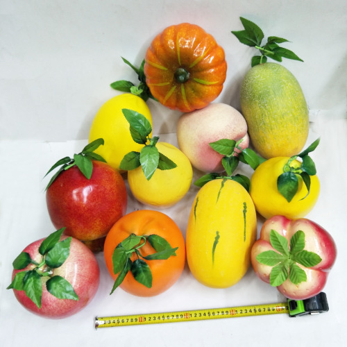 wholesale supply factory direct sales simulation fruit pumpkin hami melon apple peach pear lemon orange pomegranate