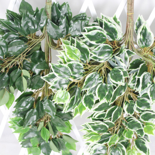 Simulation Glue Banyan Leaves Feel Banyan Branches Fake Leaves Banyan Simulated Leaves Garden Engineering Plant Decoration Wholesale