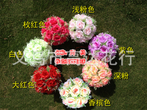 20cm high-end artificial flower rose artificial flower head artificial flower silk flower