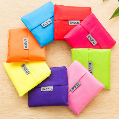 Foldable Supermarket Portable Shopping Bag plus-Sized Nylon Folding Buggy Bag Ditty Bag