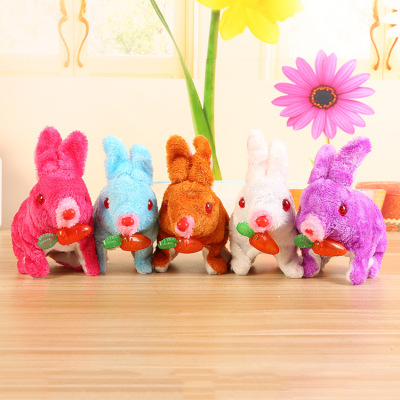 Creative pet toys for children electric rabbit will jump will go forward stall source hot manufacturers wholesale