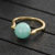 Hot-Selling New Arrival Turquoise Fine European and American Ladies Copper Ring 18K Rose Gold Plating Gold Platinum Ring