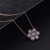 The New National Wind Flowers Zircon-Laid Necklace Gold Plated Platinum Copper Necklace