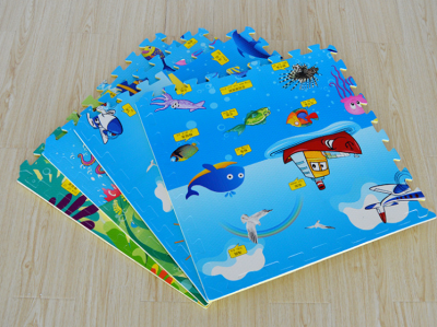 Color floor mat, 60*60 jigsaw puzzle floor mat, children's environmental protection EVA floor pad, baby crawling pad