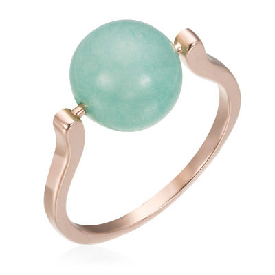 Hot-Selling New Arrival Turquoise Fine European and American Ladies Copper Ring 18K Rose Gold Plating Gold Platinum Ring