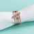 Winter New European and American Fashion Diamond Fashion Women's Ring AAA Zircon Copper Ring Cross-Border