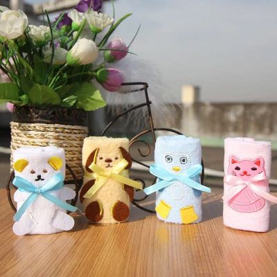 School opening activities creative gift cake towel wholesale stickers animal model towel small gift promotion.