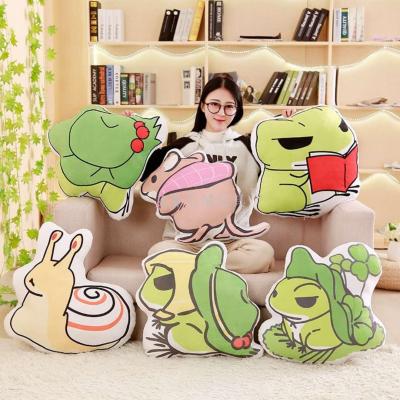New popular travel frog cartoon frog around the pillow plush toys