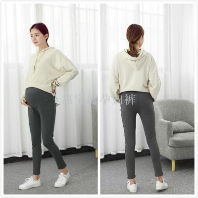Spring and autumn style maternity pants full cotton dark gray safety and comfortable underpants.
