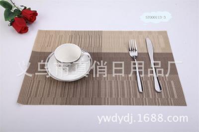 Environmental protection boutique dense bamboo joint PVC tesla food mat Japanese style mat tray bowl mat
