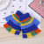 Children's patchwork imitation cashmere creative jacquard half finger gloves lovely warm gloves a hair