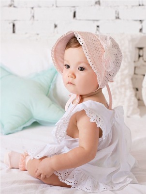 Korean baby breathable flower hat autumn baby hat children cool hat short eaves sun hat sunshade hat