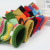Winter warm children 's half finger flip knitted gloves jacquard striped lid gloves manufacturers direct wholesale
