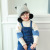 Korea autumn winter new knitting hat children hat wool hat cat hair ball baby hat manufacturers wholesale