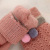 New cashmere warm baby gloves lady Korean jacquard ball six color touch screen gloves manufacturers wholesale