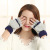 Korean version lovely lady's gloves winter student cartoon warm five-finger flip knitted wool gloves