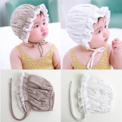 Autumn Baby Girl Child Baby Girl Beanie Lace Princess Hat XINGX Pure Hat Spring and Autumn Fisherman Hat
