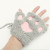 Bear paw kawaii parent-child gloves neck hair parent-child warm half finger gloves manufacturers wholesale
