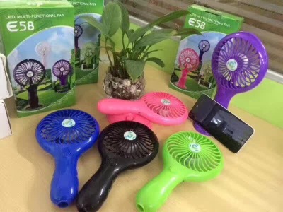 Hand-held USB charging fan with mobile phone mini fan charging small fan factory direct sales.