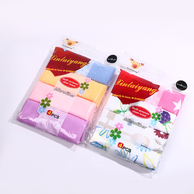 New 3PCs Waffle Rag Magic Decontamination Absorbent Oil-Free Lint-Free Thickening Dish Towel Wholesale