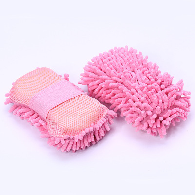 Chenille Eight-Character Coral Fleece Oval Scouring Pad Kitchen Absorbent Decontamination Oil-Free Rag Factory Direct Sales