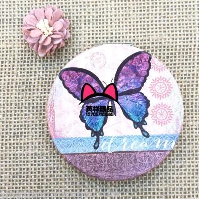 Daily High-End Large round Pu Butterfly Series Boutique Mirror