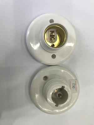 Screw cap white plastic lamp head E27 B22.