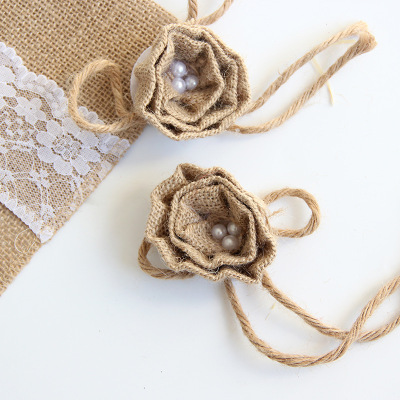 DIY manual accessories natural linen flower home/wedding decoration flower accessories available