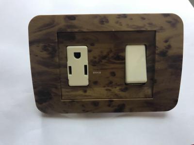 Australian wall switch with two sockets for a switch.