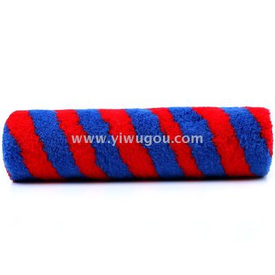Red and blue paint roller brush