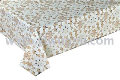 Fashionable PVC foamed lace flower tablecloth to prevent cold and heat rectangular tablecloth tablecloth.