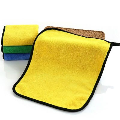 High Density Coral Velvet Rag Car Cleaning Cloth 30 × 40 Thick Absorbent Waxing Towel