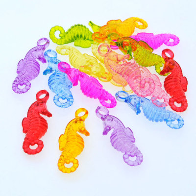 Colorful Acrylic Seahorse Children's Home Gift Counter Ornament Decoration Imitation Crystal Gem Reward Toy