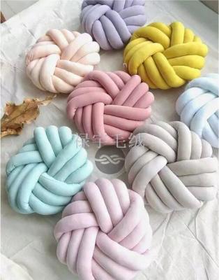 Danish INS net red same style Knot ball Knot solid color pillow creative China Knot north Europe to make the pillow.