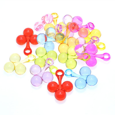 Acrylic Imitation Crystal Clover Pendant DIY Bead Accessories Play House Children's Toy Gem Factory Direct Sales