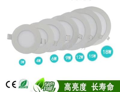LED super thin panel light panel lamp round 3w4w6w9w12w15w24w highlighting factory direct sales.