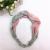 Korean Temperament Double Stitching Chinese Knot Color Matching Cross Retro Hair Band Satin Knot Contrast Color Headband Hair Accessory