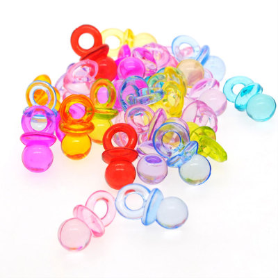Transparent Crystal-like Small Pacifier Pendant Acrylic Beads Children's Toy Gem Children's Game Treasure Props