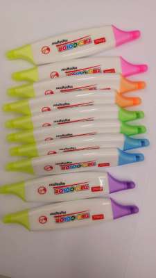 Double - head fluorescent pen fluorescent pen PVC box with fluorescent pen marker.