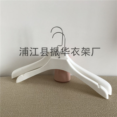 Zhenhua plastic clothes rack imitation wood grain crack clothes shop wholesale exhibition family clothes rack 0065 white