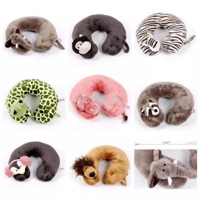  direct sale hot style forest animal protection neck pillow stereo animal U type pillow lion monkey style nap pillow.