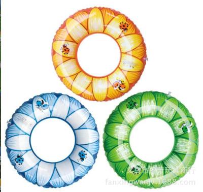 Manufacturer spot wholesale swimming ring PVC thickened children's transparent inflatable swimming ring toys, flower-shaped swimming ring