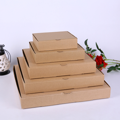 Disposable packaging box pizza box takeout box, corrugated food packaging box kraft paper box can be customized logo.