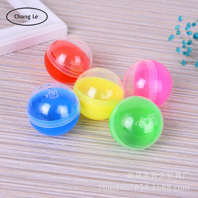 Manufacturers direct 50MM twisted egg diy color ball shell transparent assembly plastic eggshell children's egg puzzle toys