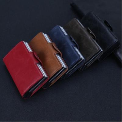 Multi-function aluminum wallet anti-magnetic anti-theft anti-theft brush metal document card package wallet x-7